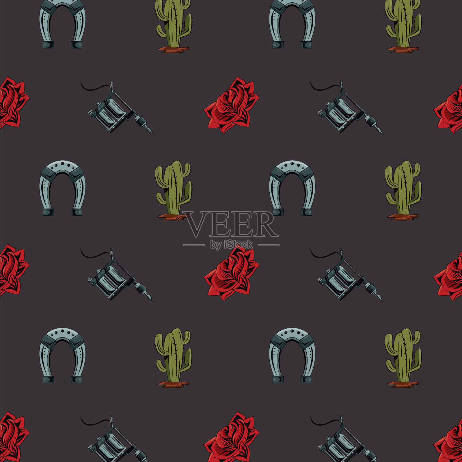 纹身学校背景插画图片素材