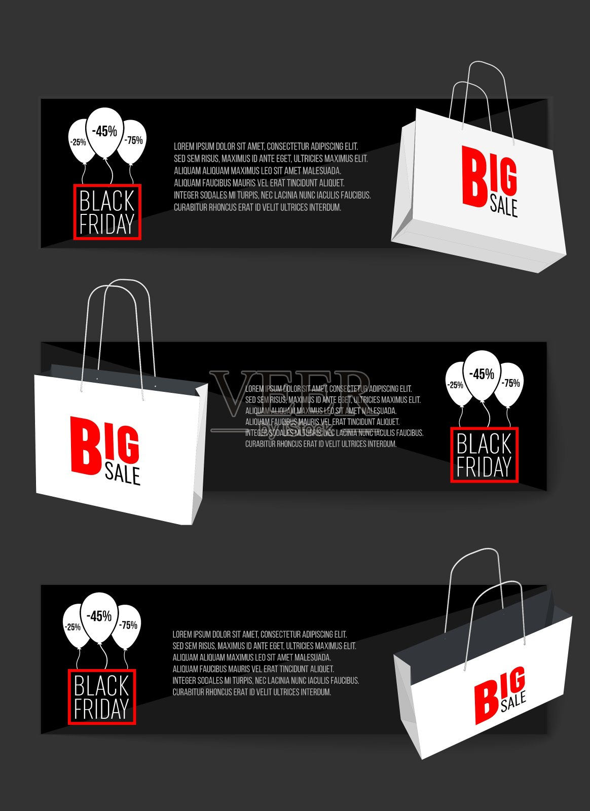 抽象的黑色星期五销售布局设计元素图片