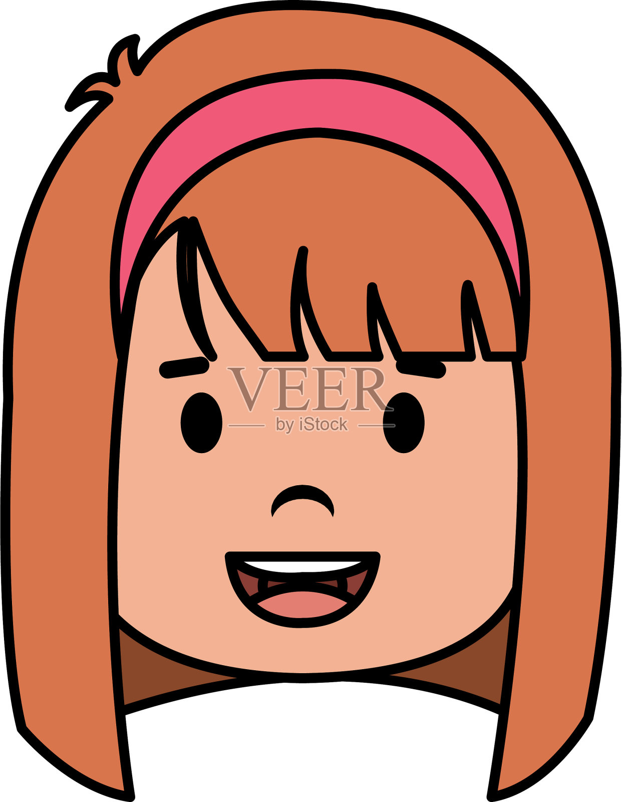 小女孩头像设计元素图片