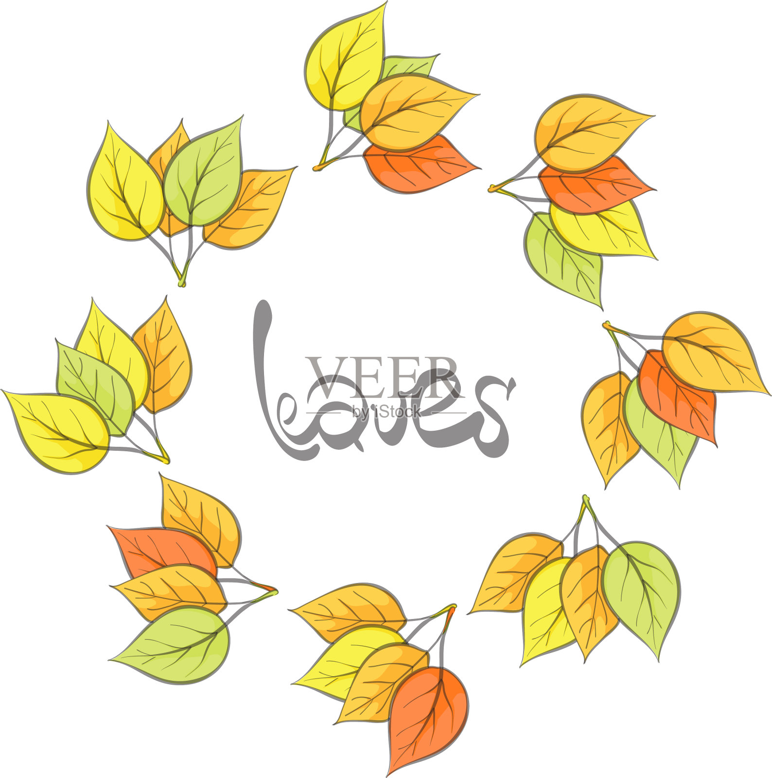 金色的叶子背景设计元素图片