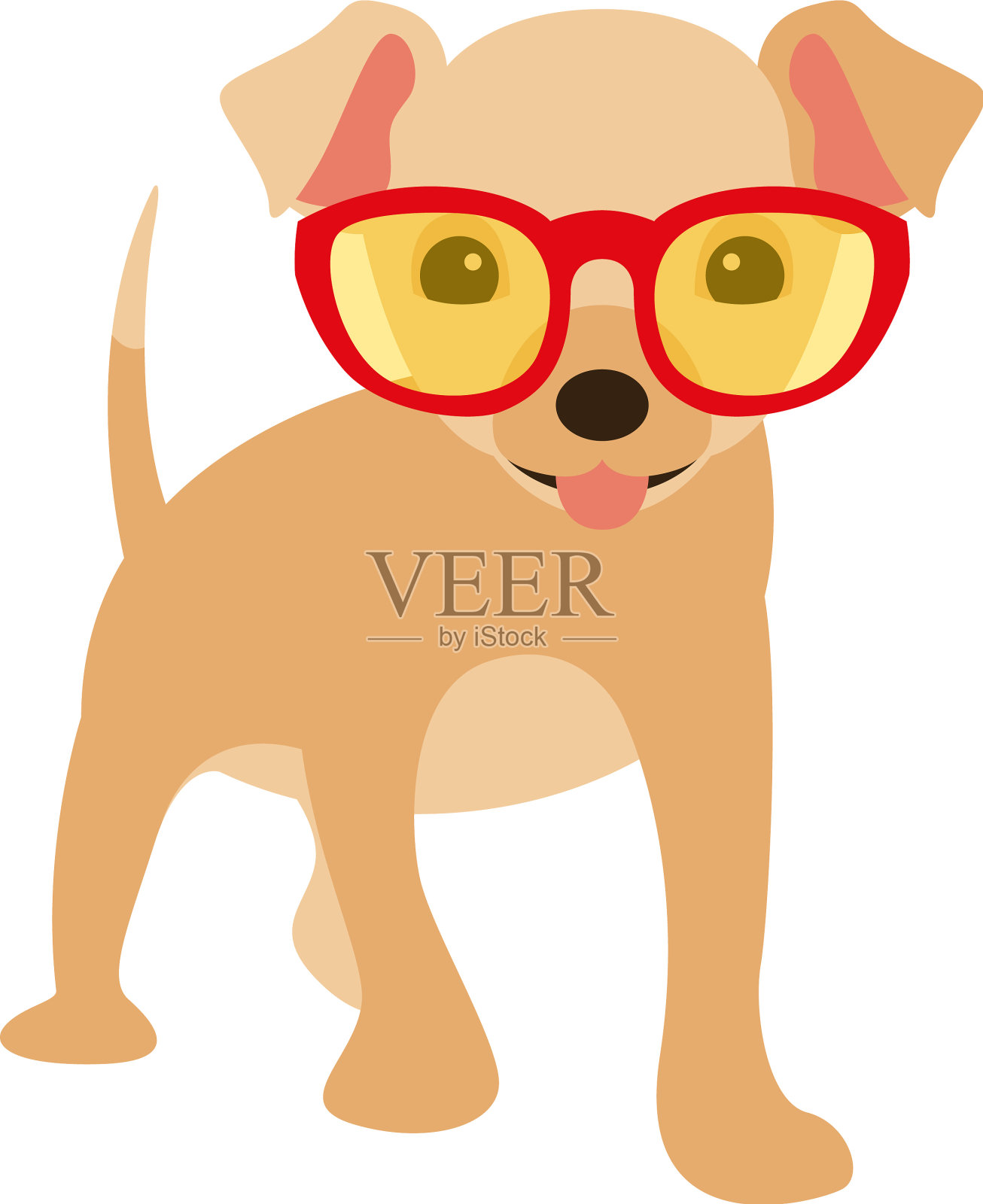 戴眼镜的小狗狗设计元素图片