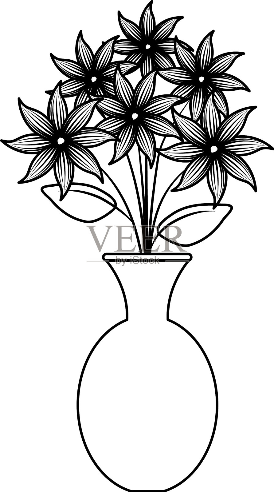 花瓶花卉图标设计元素图片