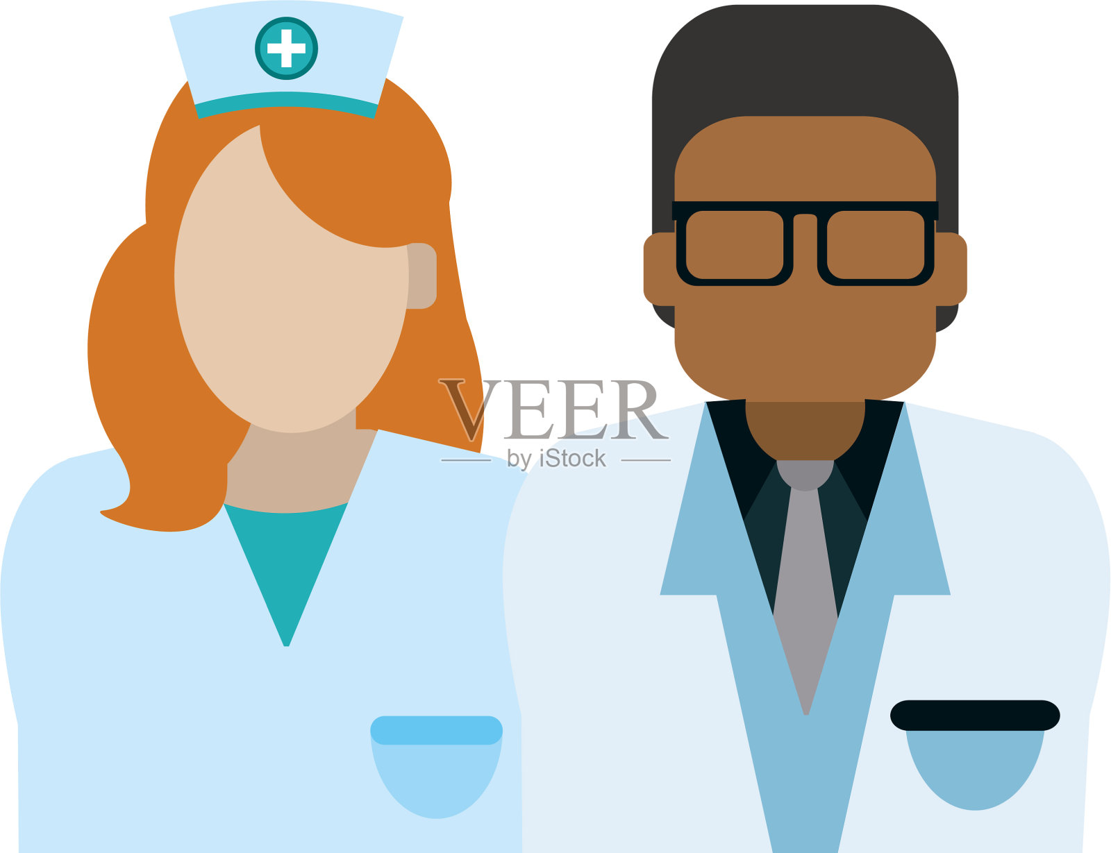 医疗团队合作《阿凡达》插画图片素材