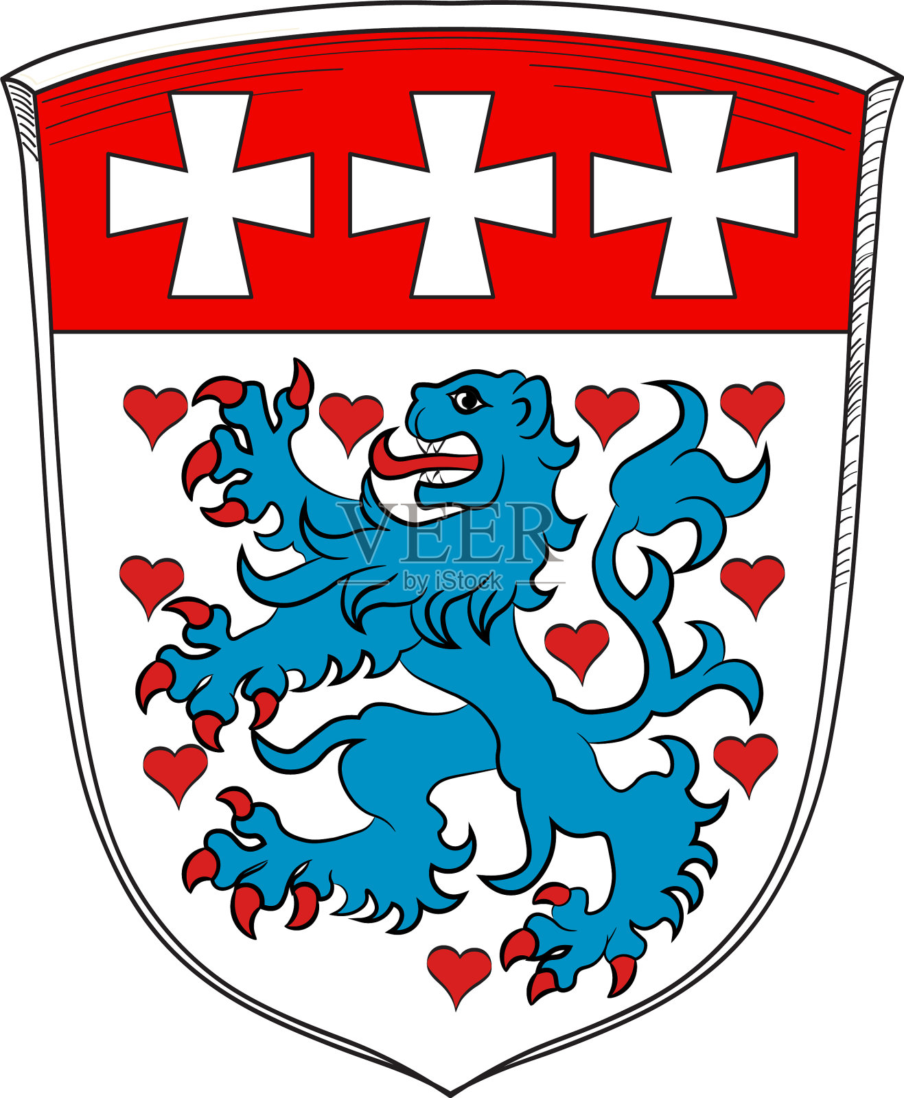 德国下萨克森州的乌尔岑纹章设计元素图片