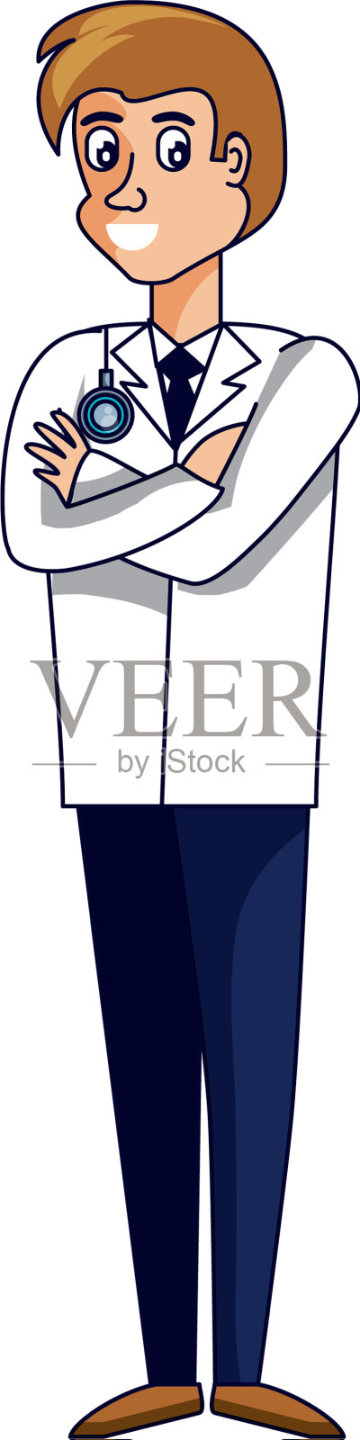 医生专业角色设计元素图片