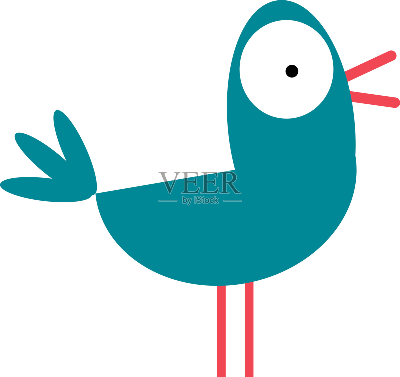 小鸟简单的艺术几何设计元素图片