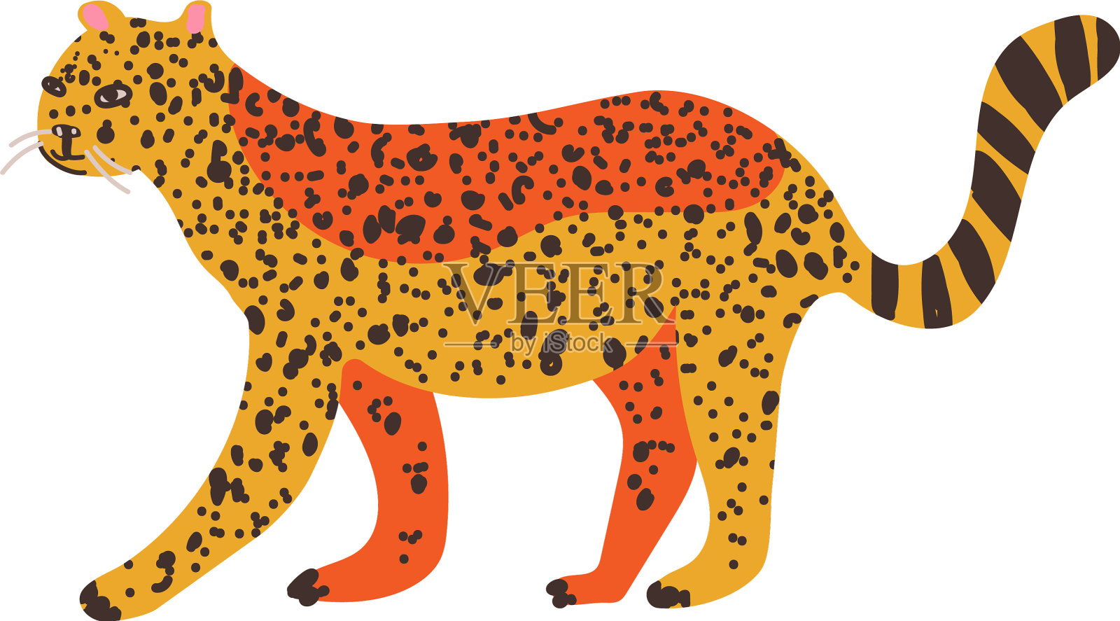 非洲野生珍奇动物猎豹设计元素图片