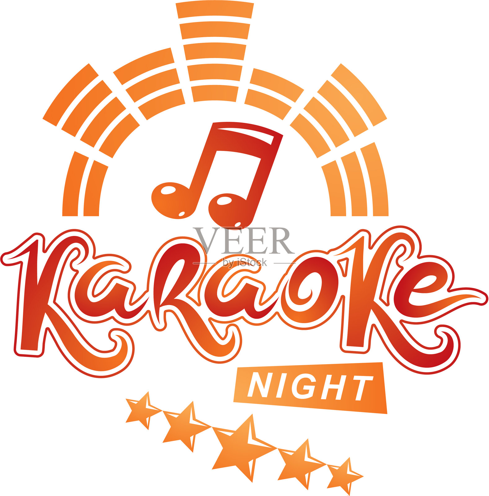 卡拉ok夜广告宣传单海报创作设计元素图片