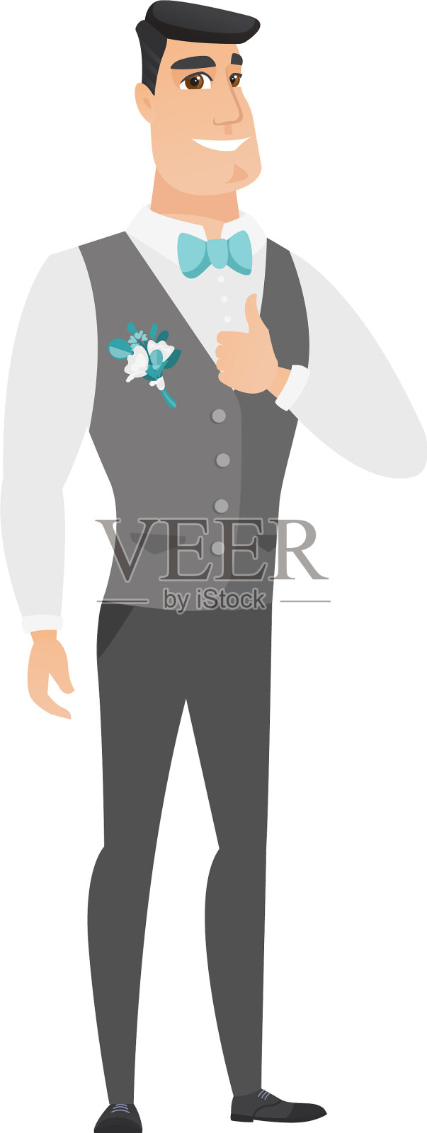 新郎竖起大拇指设计元素图片