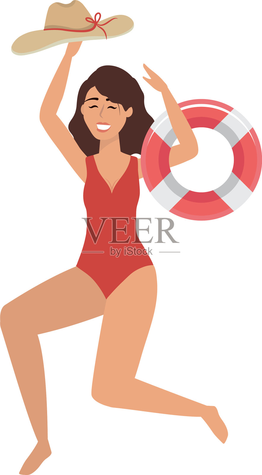 女孩与游泳衣设计设计元素图片