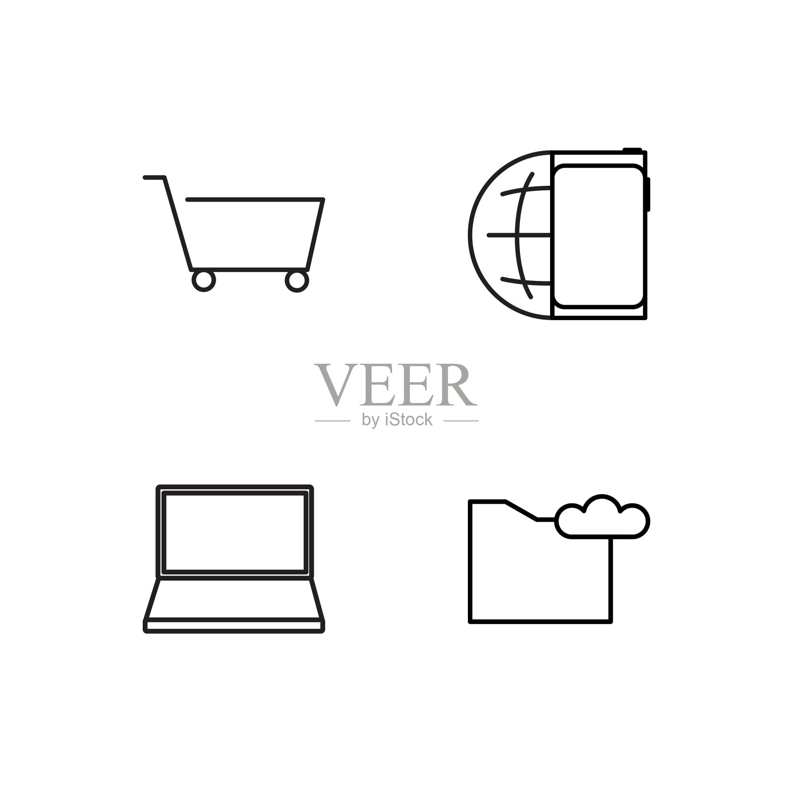 业务简单概述图标集图标素材