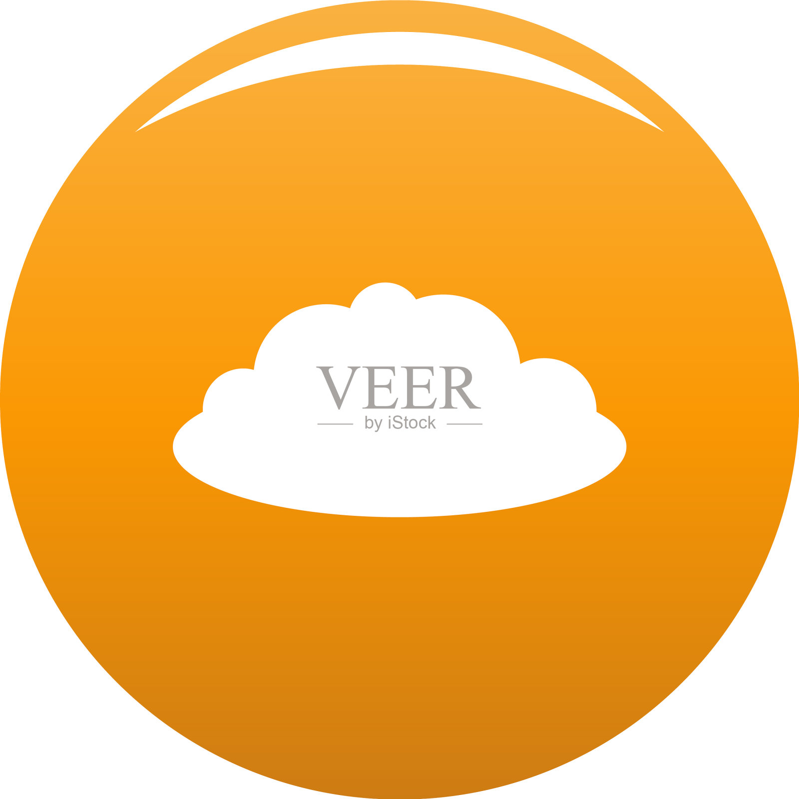 橙色高层云图标图标素材