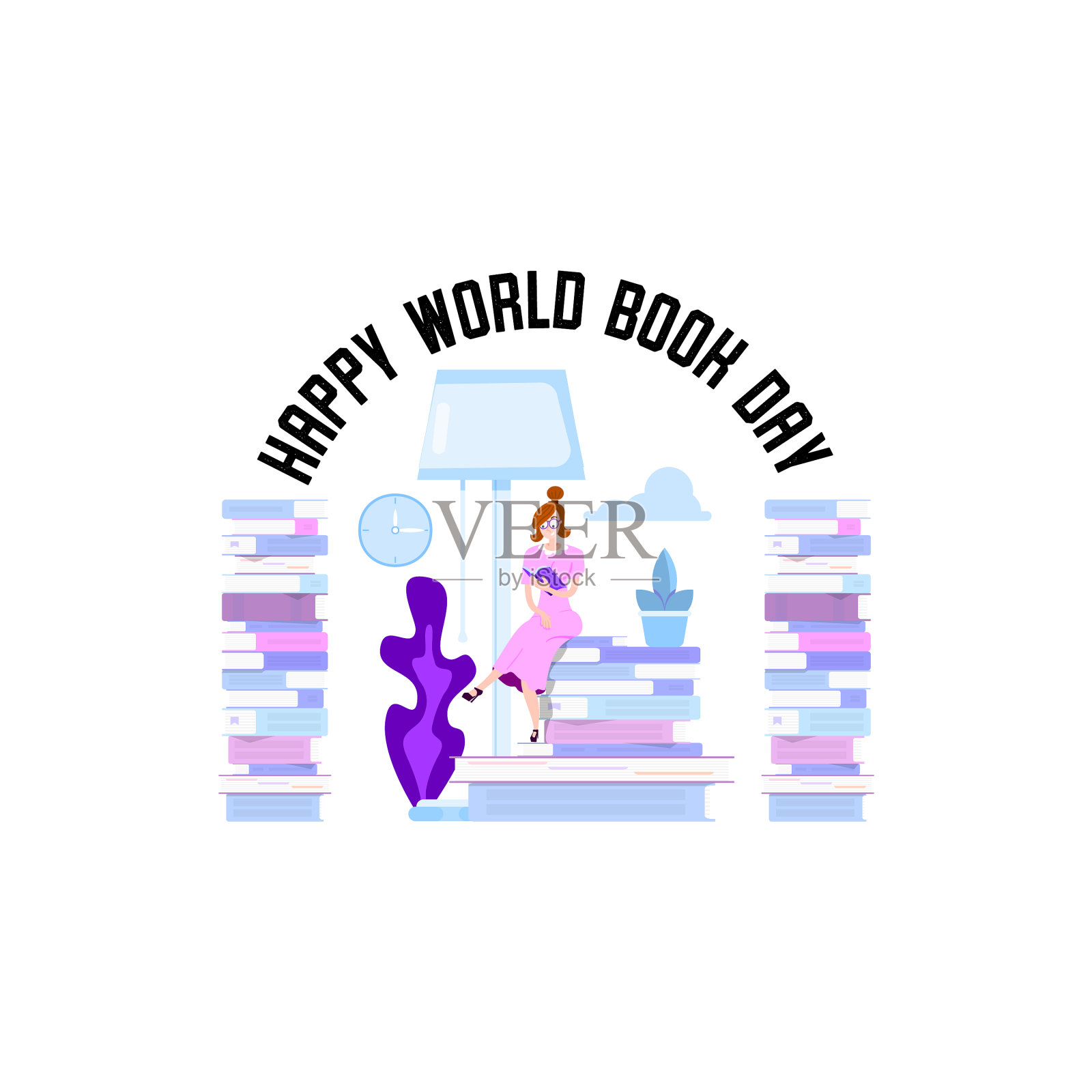 世界图书日假日海报-平面设计设计元素图片