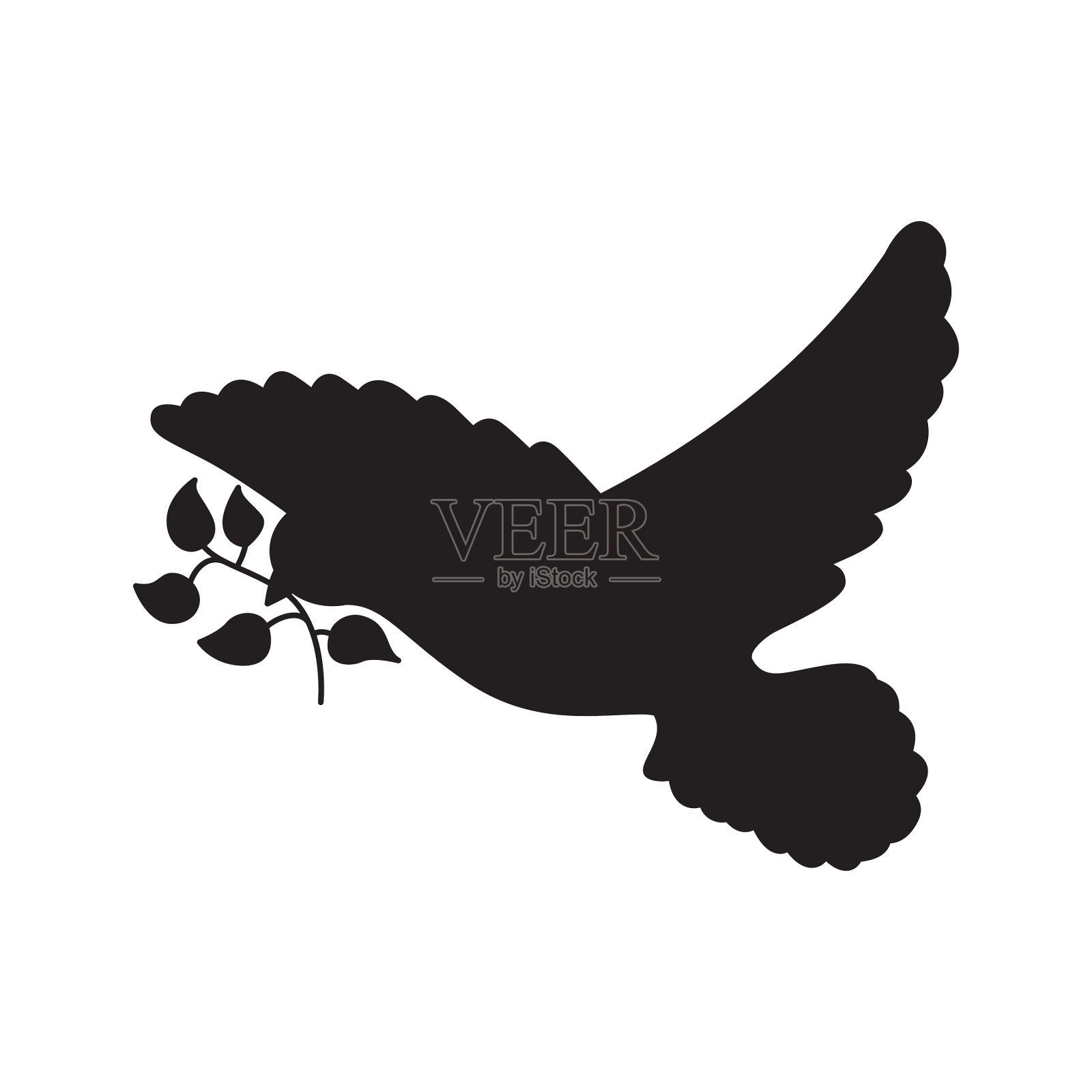 和平鸽与橄榄枝设计元素图片