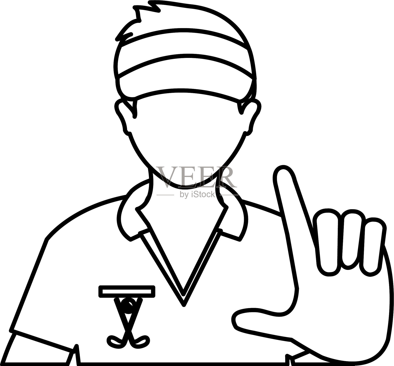 高尔夫球员头像图标插画图片素材