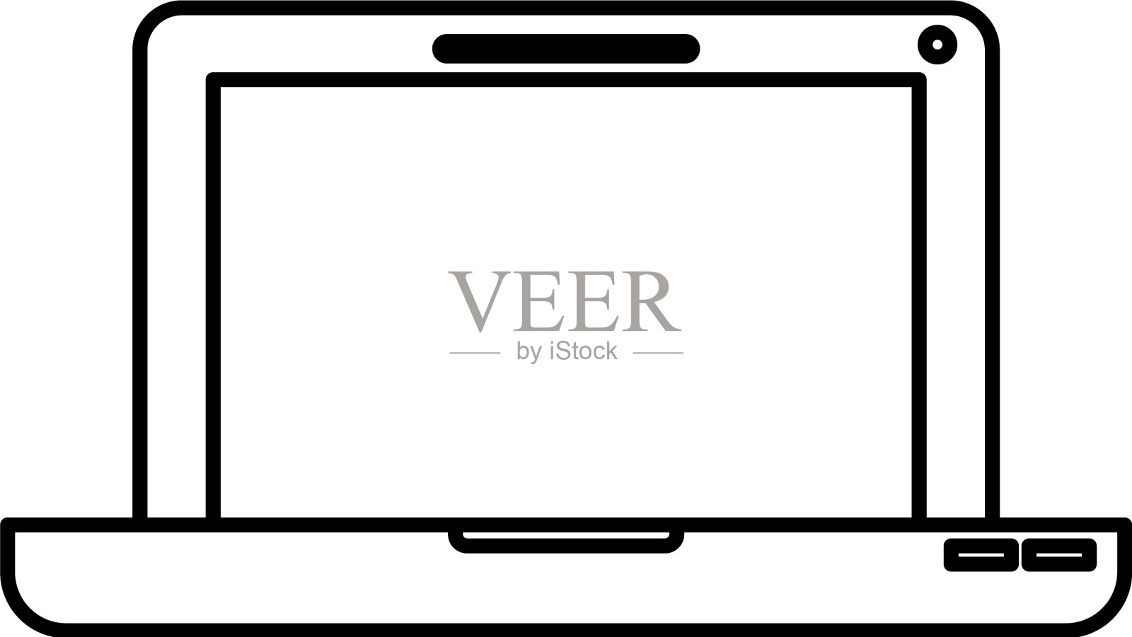 笔记本电脑隔离图标插画图片素材