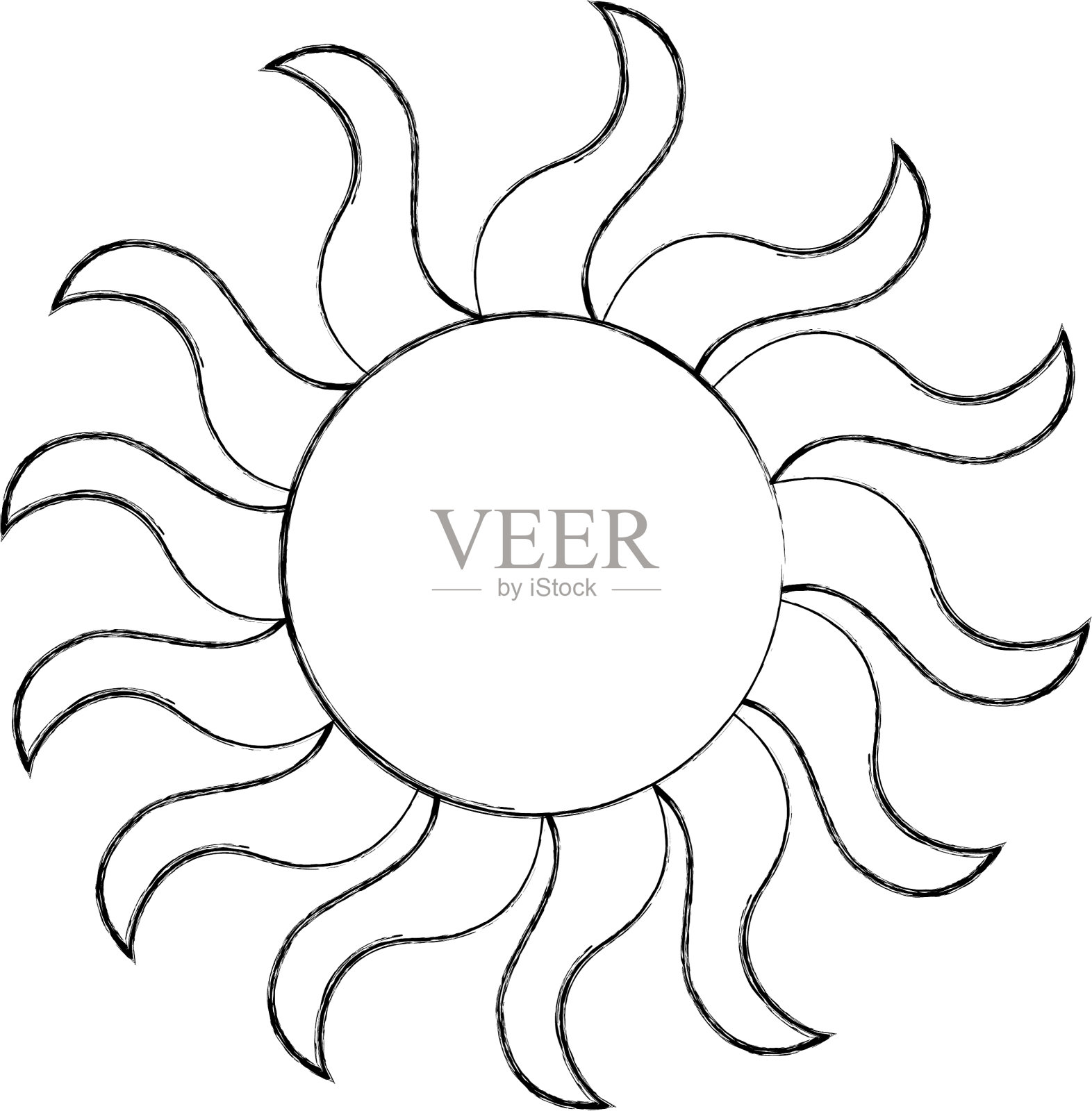 太阳夏天孤立的图标设计元素图片