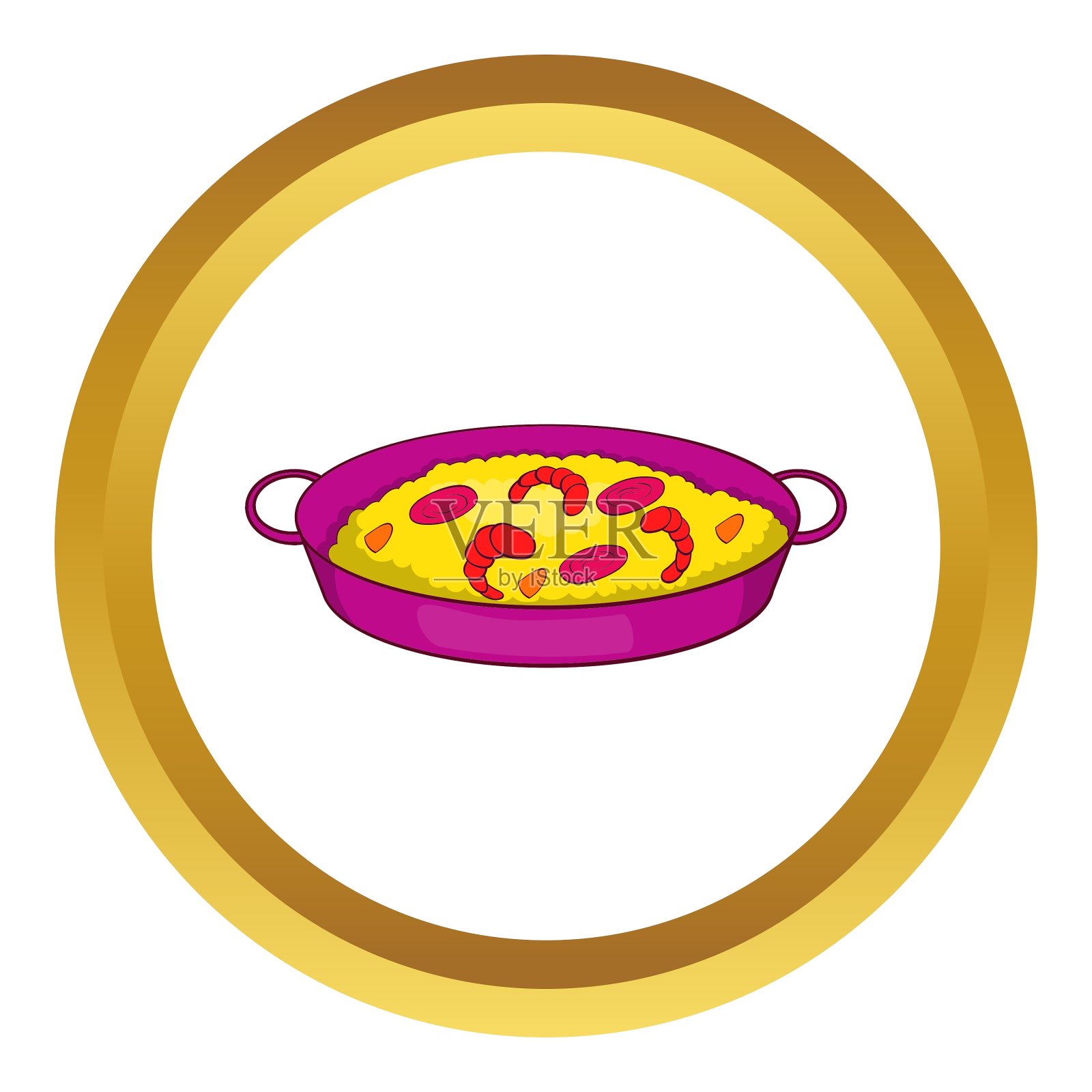 海鲜饭配海鲜插画图片素材