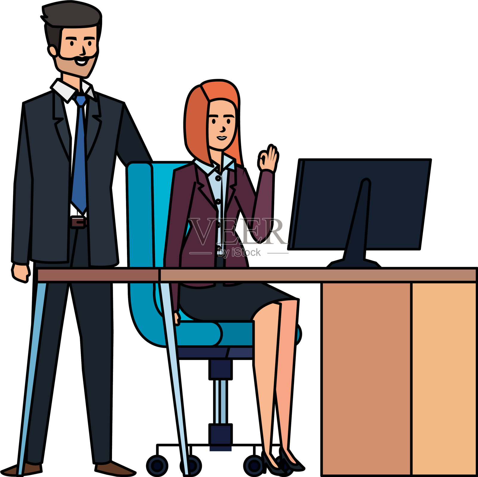 职场情侣设计元素图片