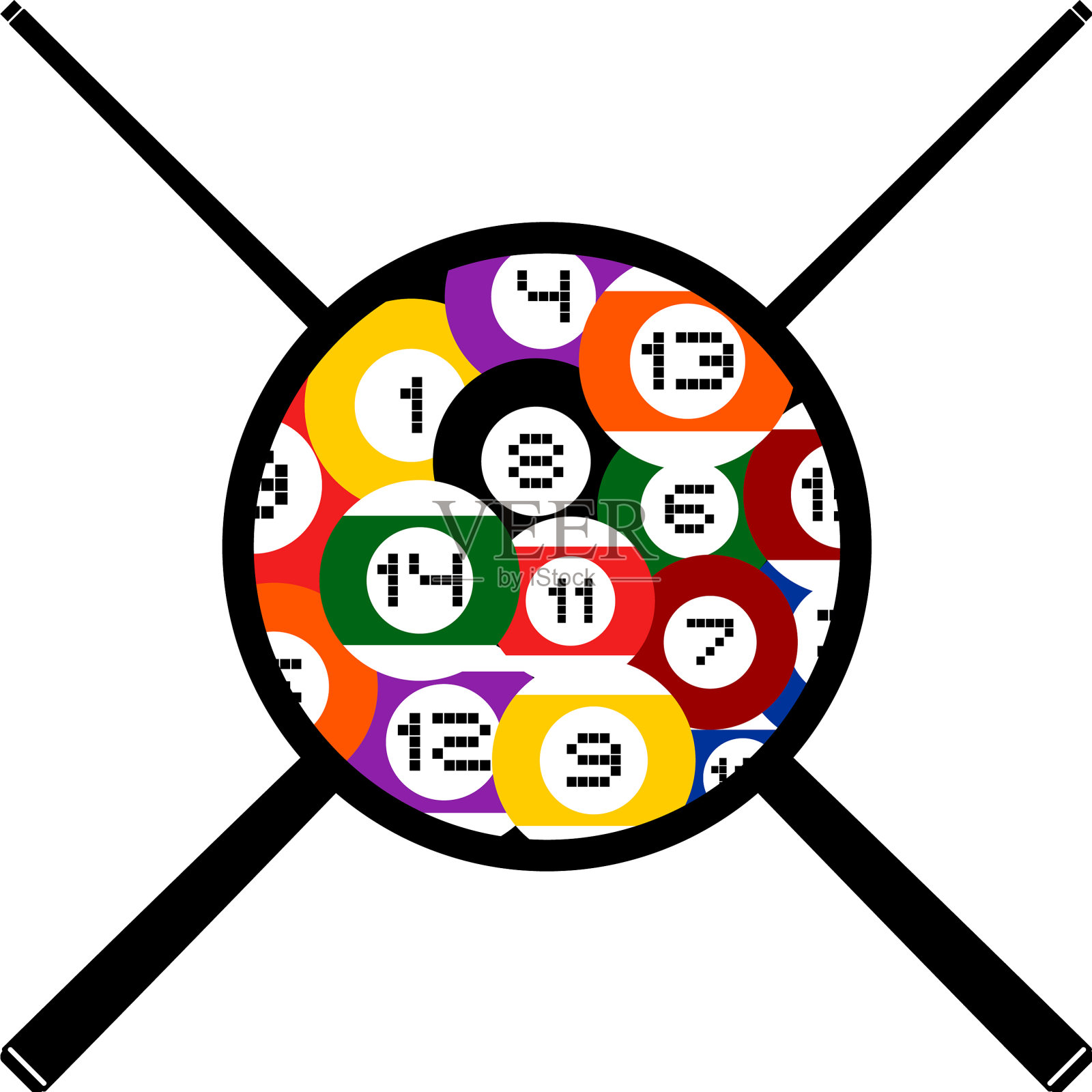 台球的象征图标素材