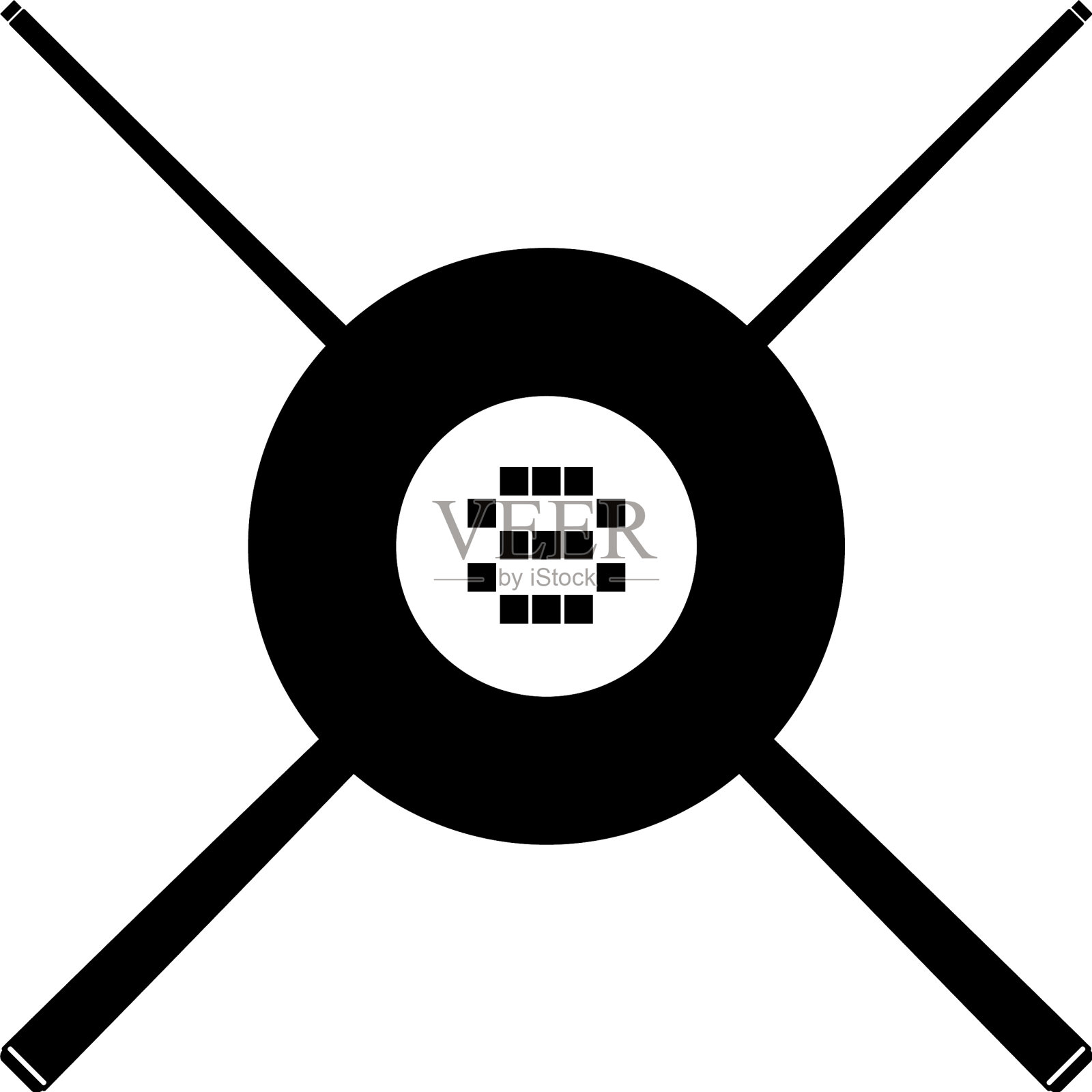 黑八球标志设计元素图片