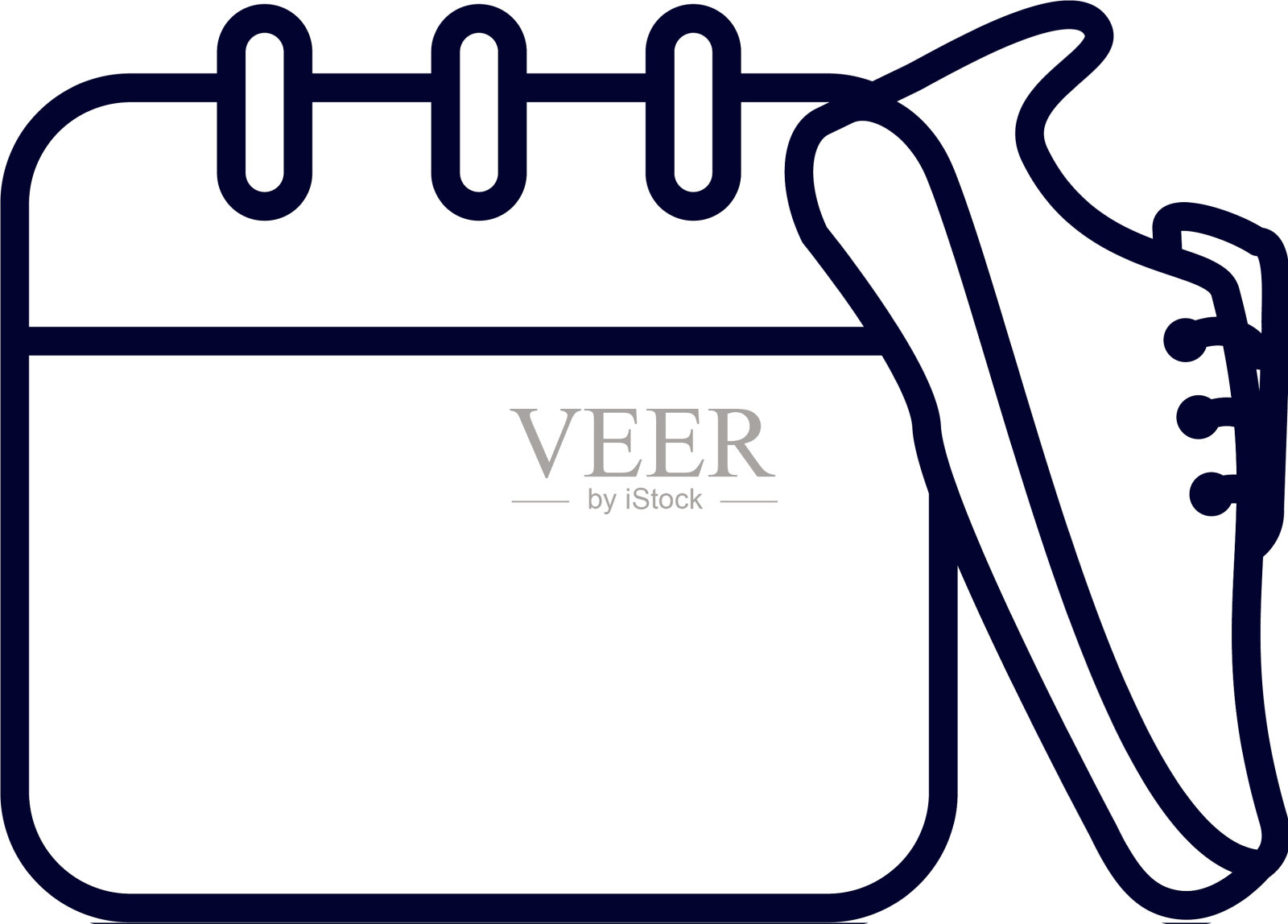 日历提醒与运动鞋设计元素图片