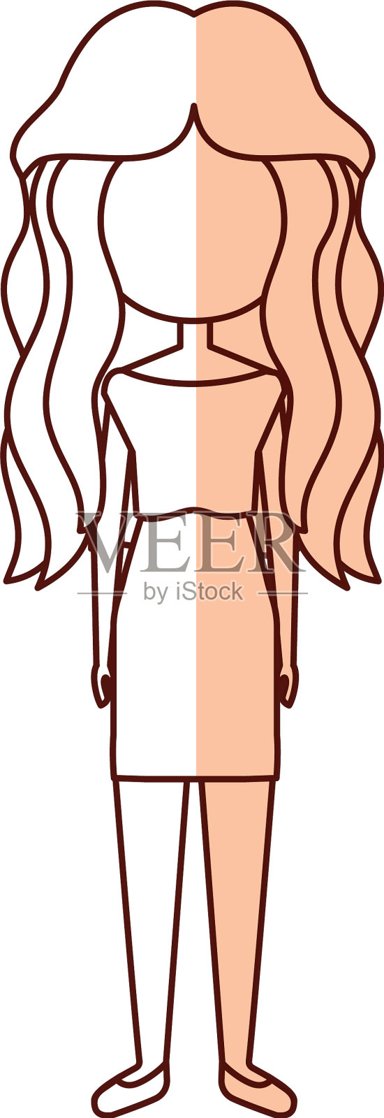 年轻女子头像设计元素图片