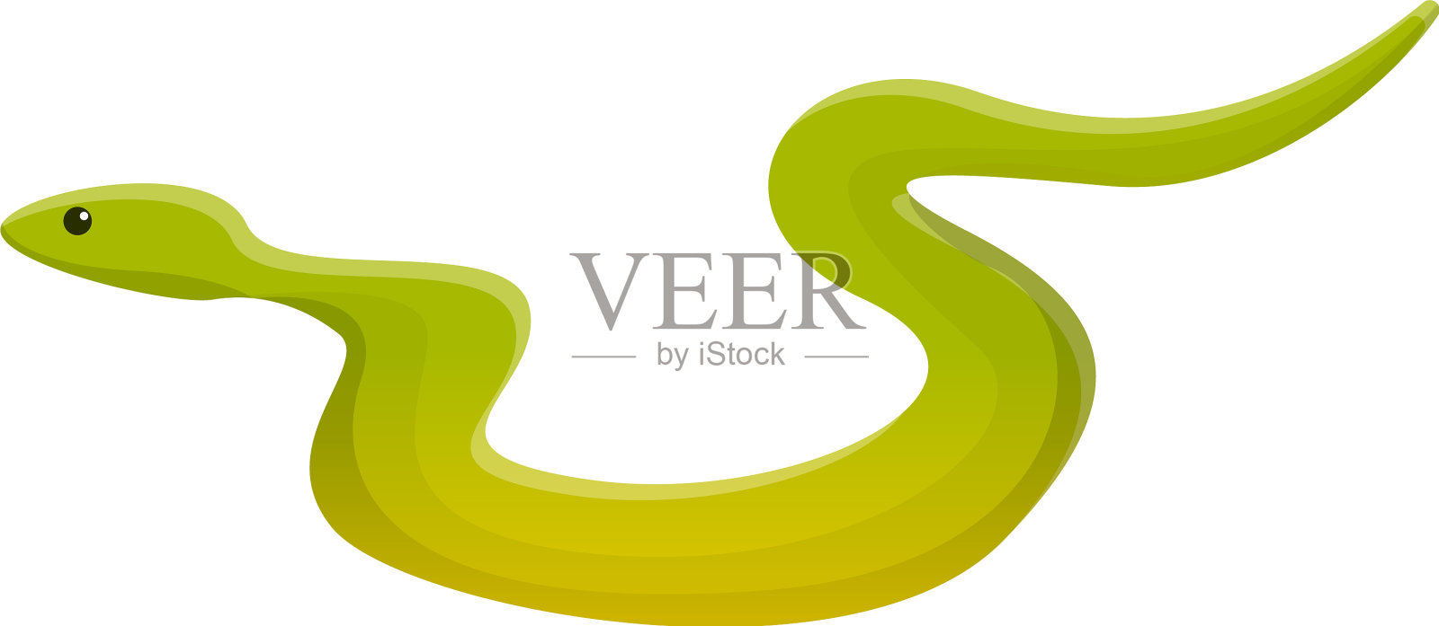 丛林蛇图标卡通风格设计元素图片