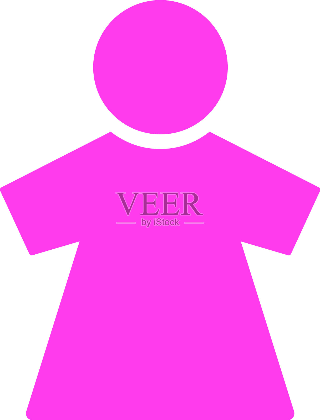 女孩扁图标设计元素图片