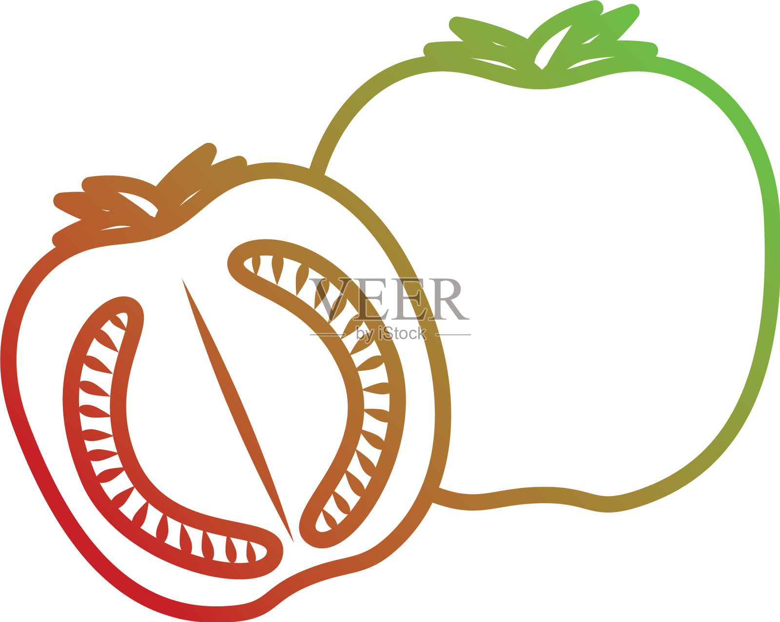 新鲜番茄滑片健康食品设计元素图片