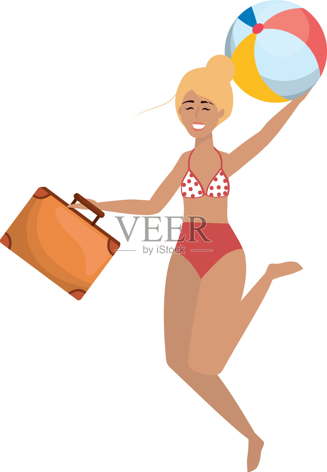 女孩与游泳衣设计设计元素图片