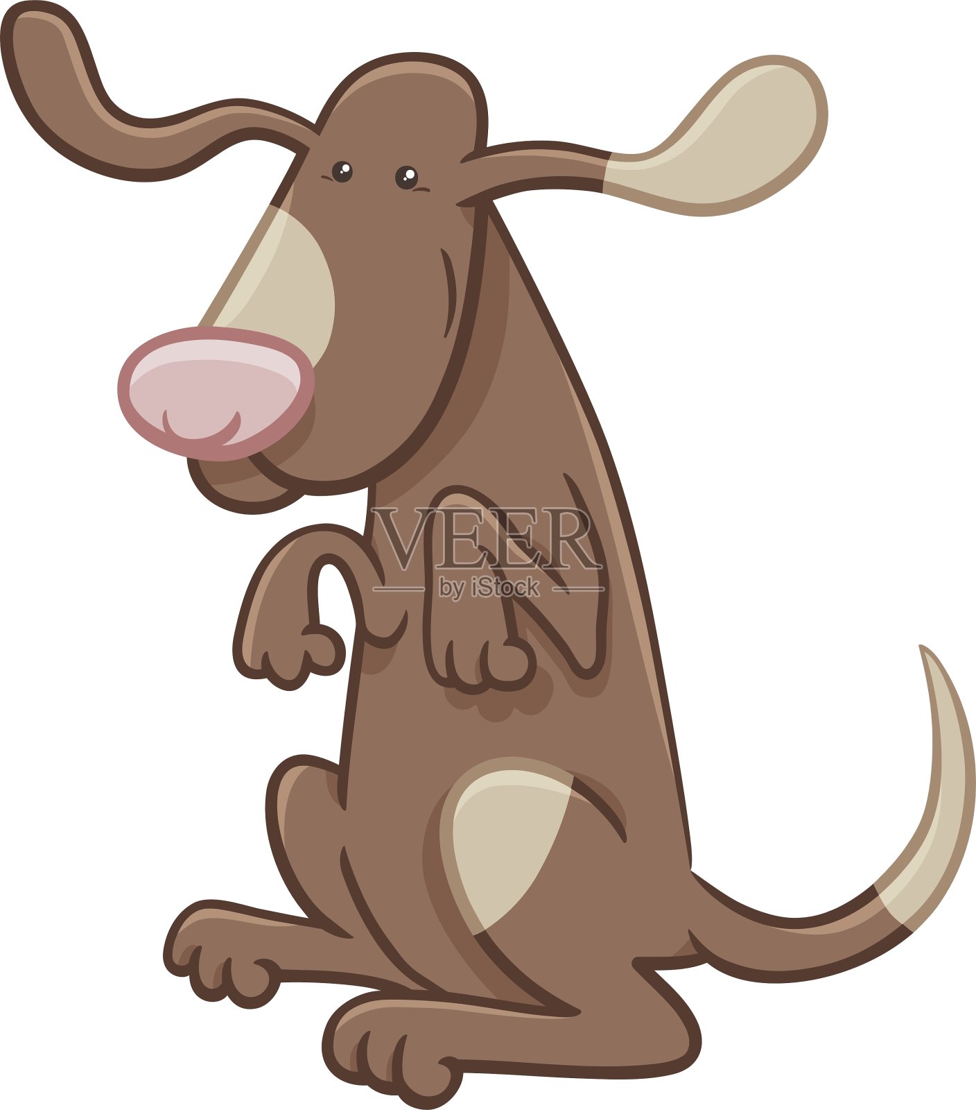 有趣的狗卡通人物设计元素图片