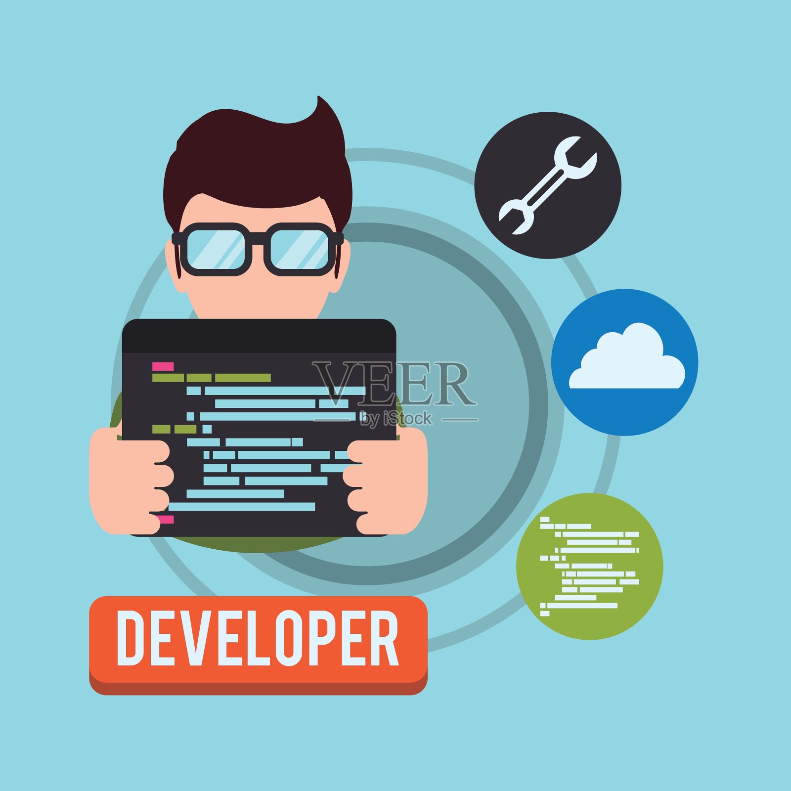 开发者网页响应式设计设计模板素材