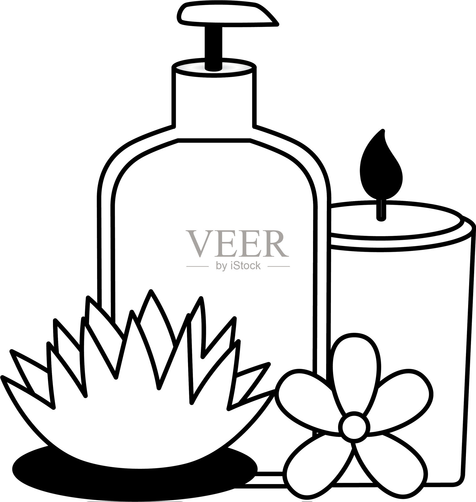 矿泉疗法治疗设计元素图片