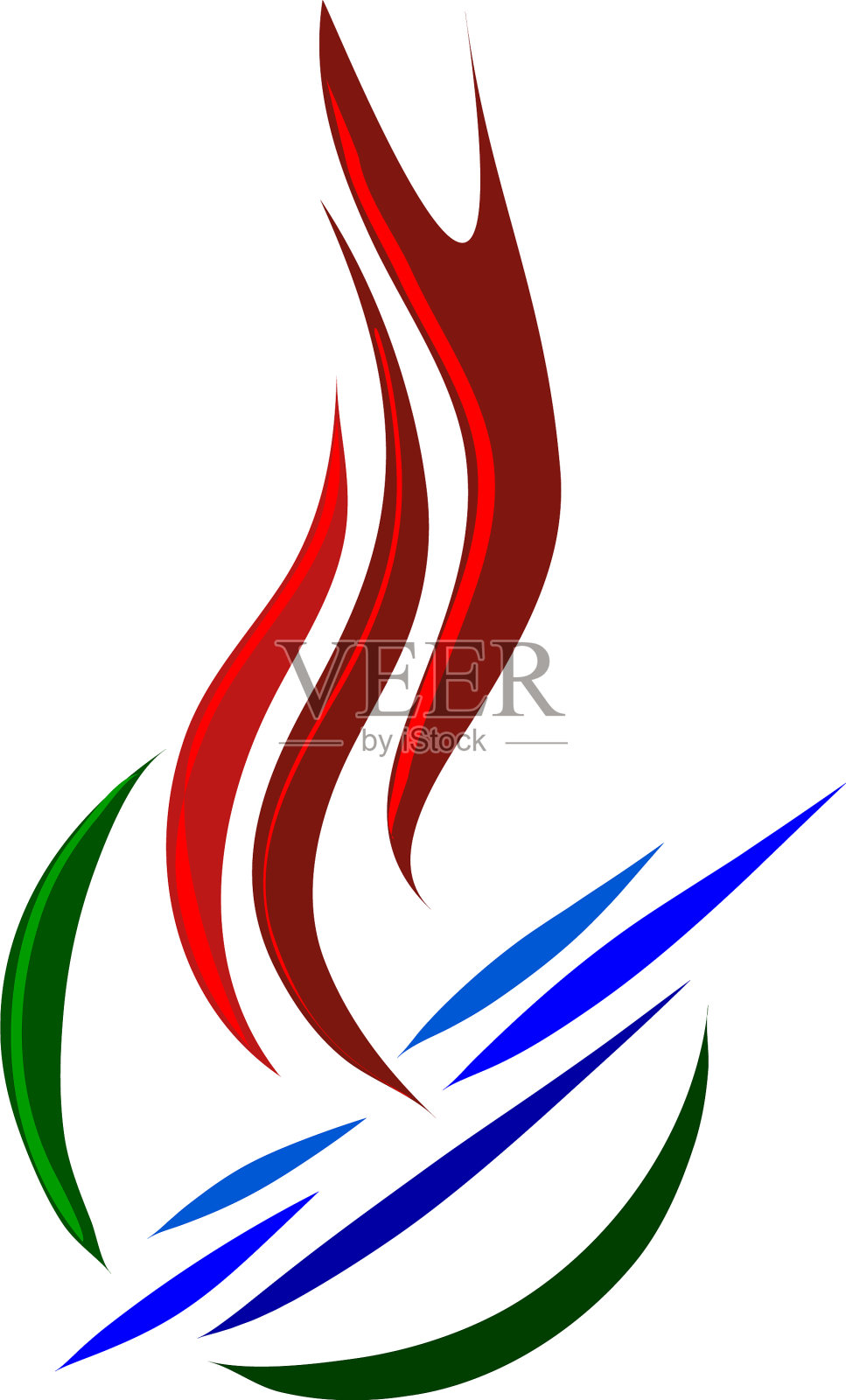 以火为基础燃烧的象征设计元素图片