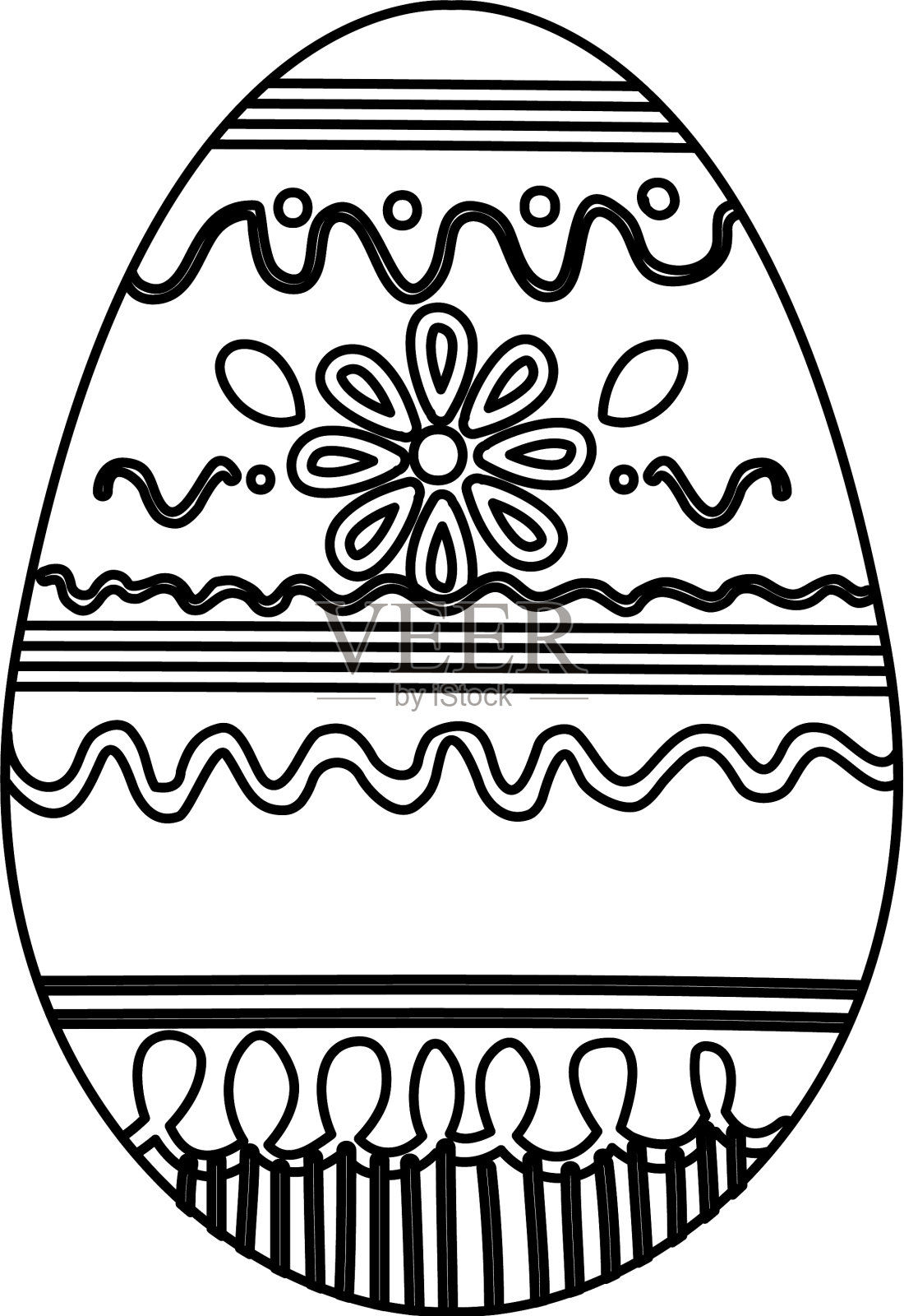 彩蛋漆复活节单色装饰设计元素图片