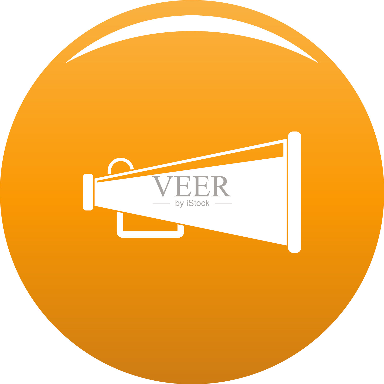 扩音器图标橙色图标素材