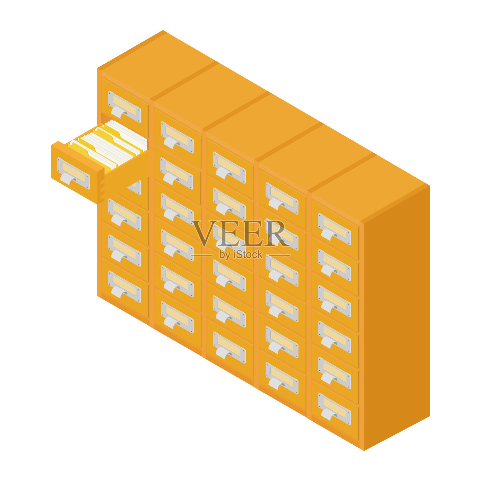 图书馆或档案参考卡片目录设计元素图片