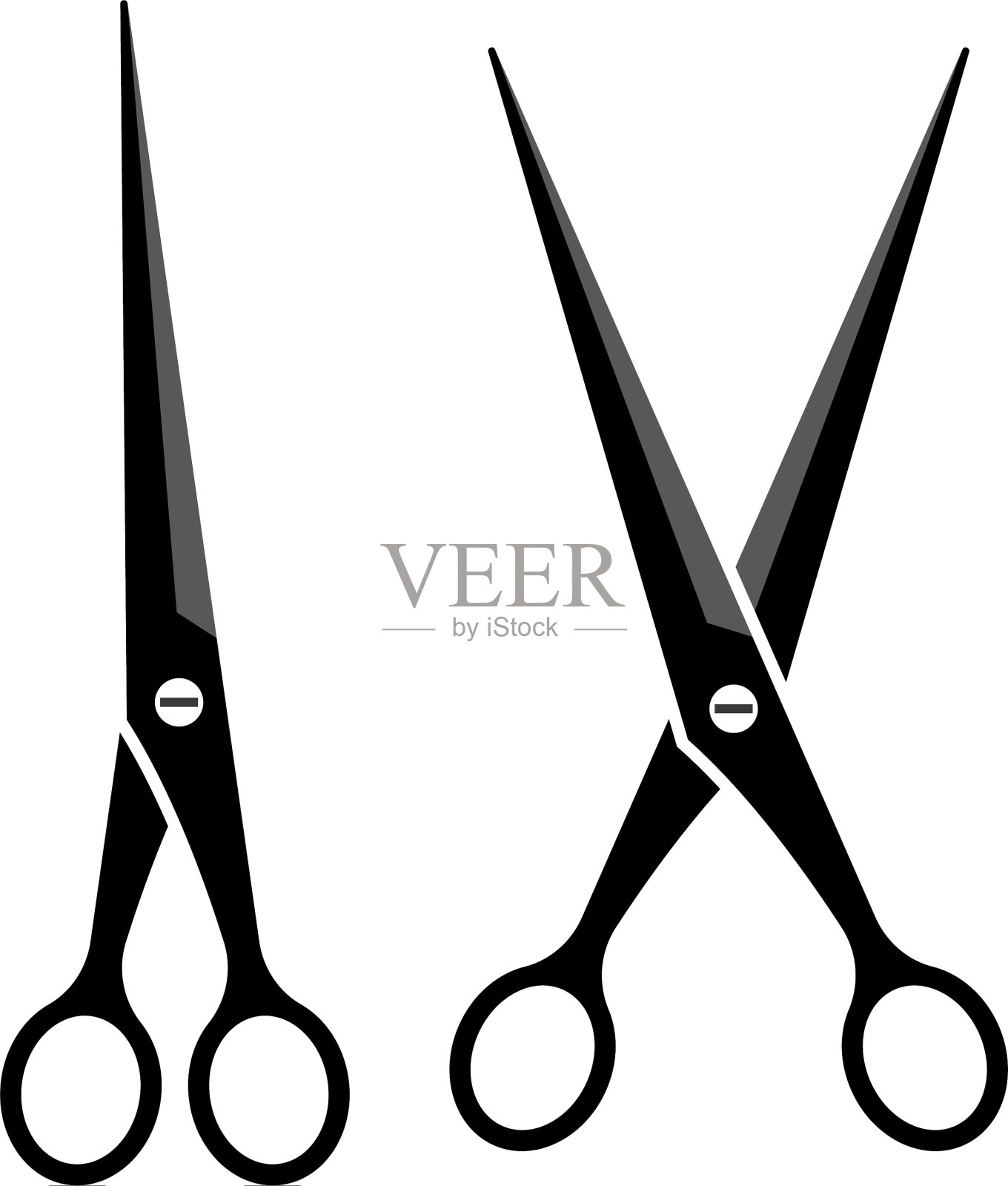 剪刀图标标识设计元素图片