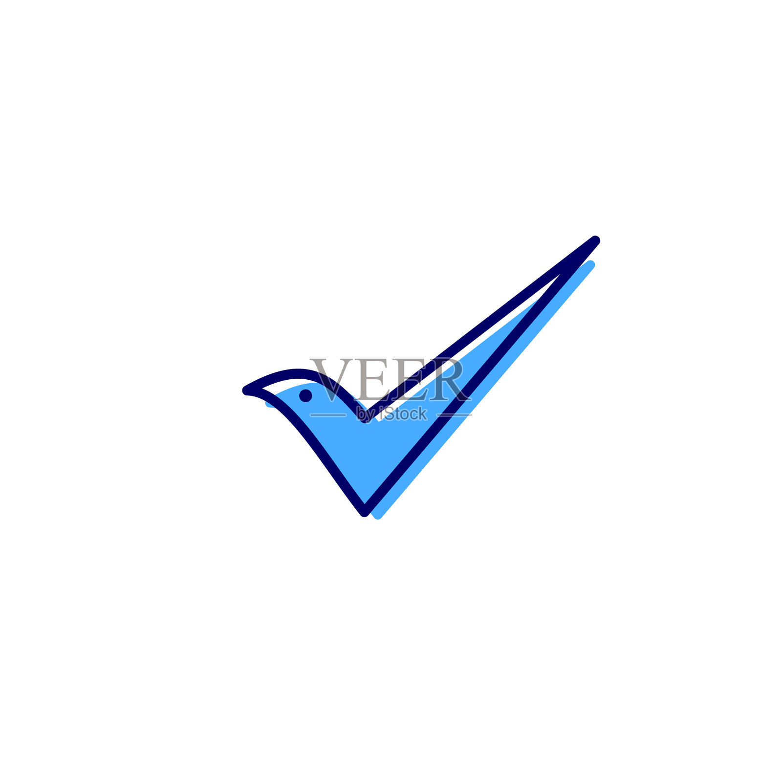 鸟检查标志标志图标设计元素图片