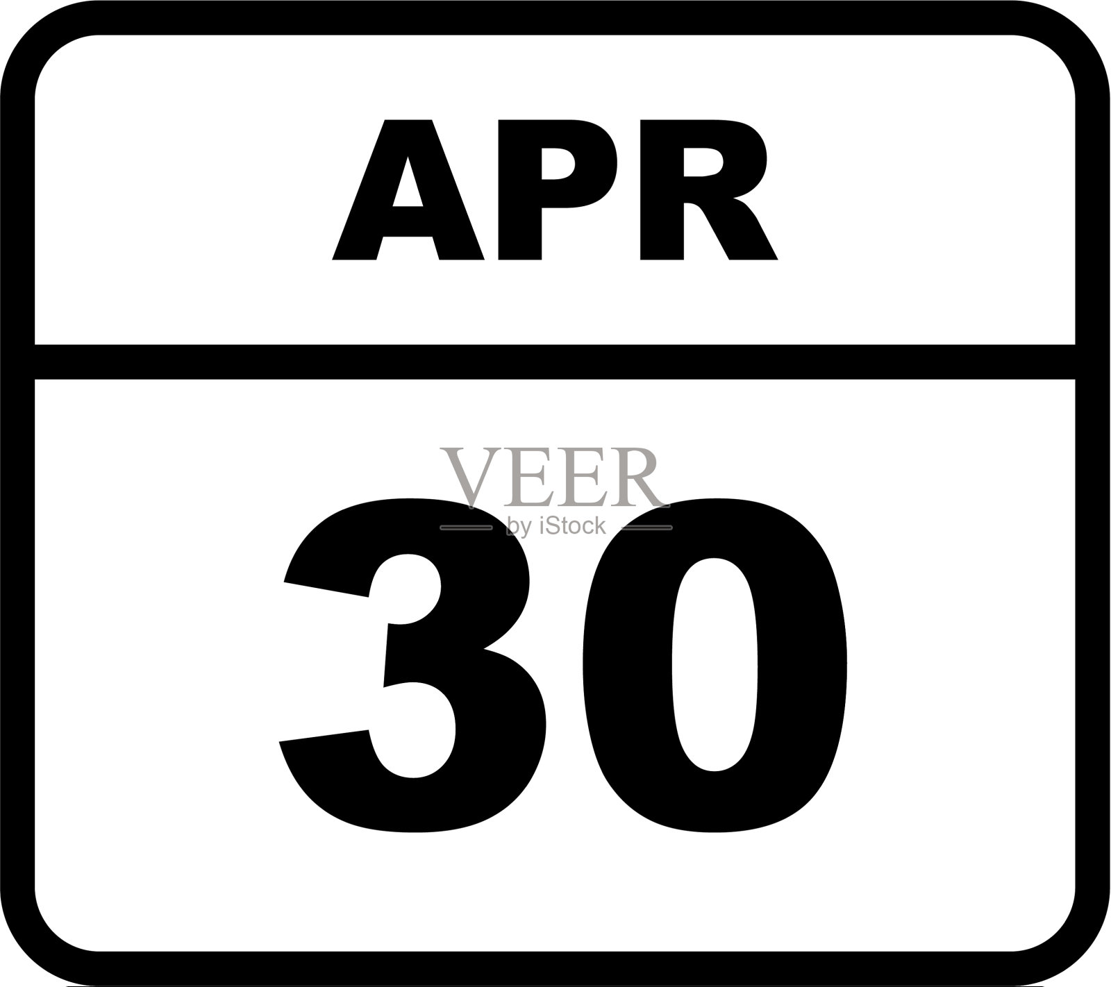 4月30日是单日日历设计元素图片