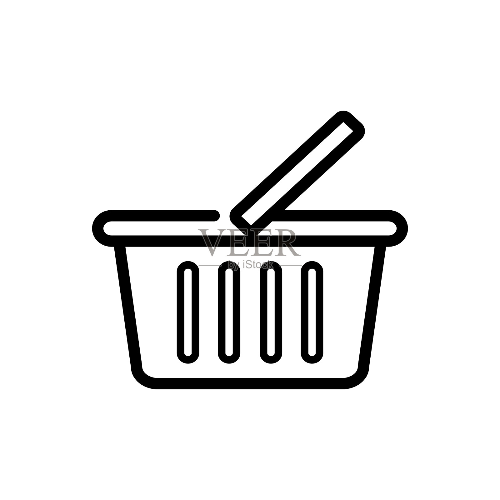 篮子存储图标矢量模板图标素材