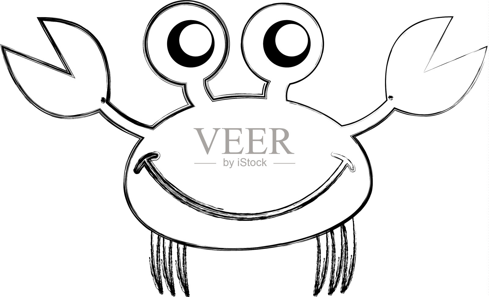 卡通人物螃蟹图标设计元素图片