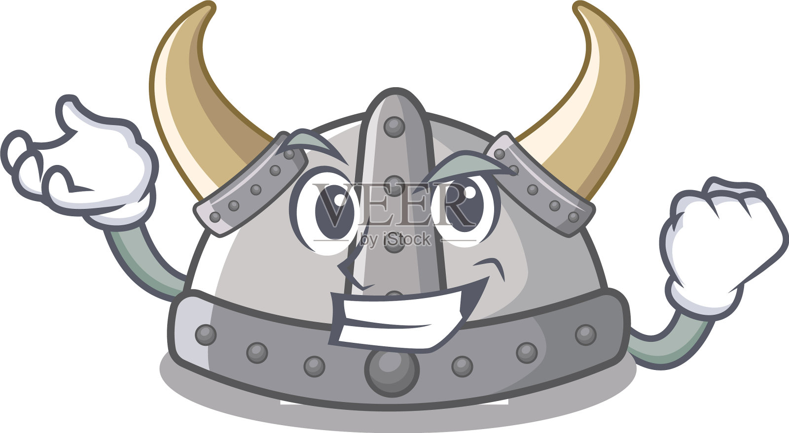 成功的海盗头盔卡通形状设计元素图片