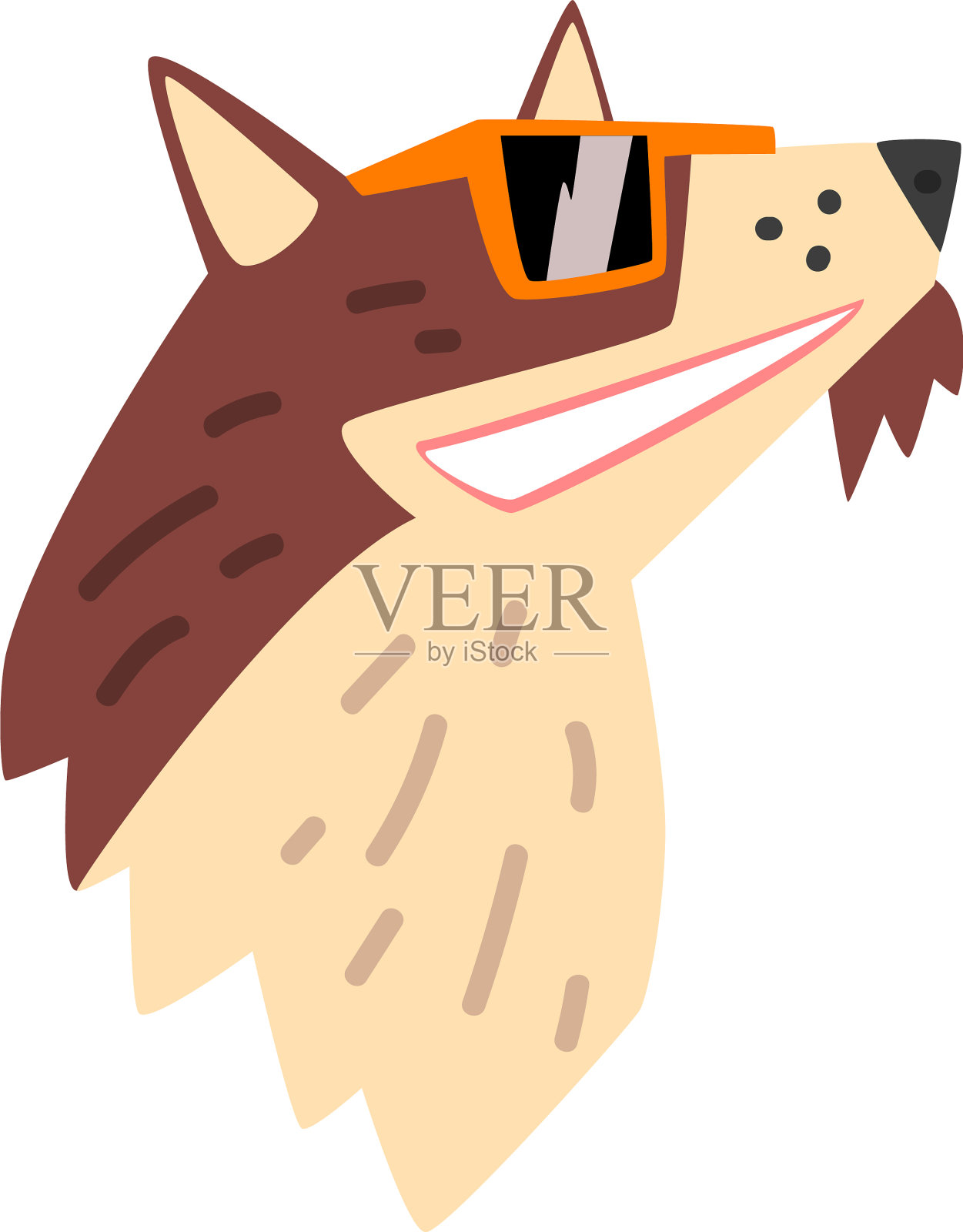 狗在太阳镜动物肖像卡通设计元素图片