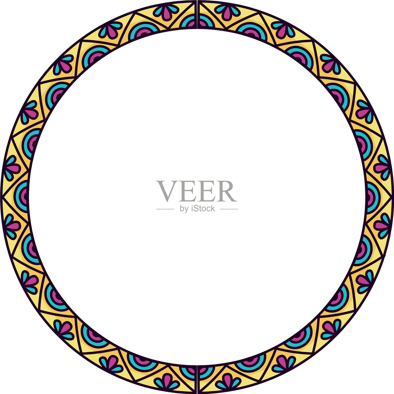 孤立曼代尔圆设计设计元素图片