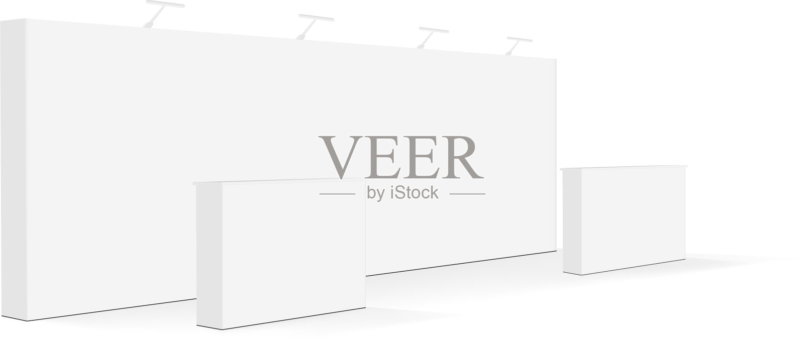 空白的贸易展览摊位或活动展台设计元素图片