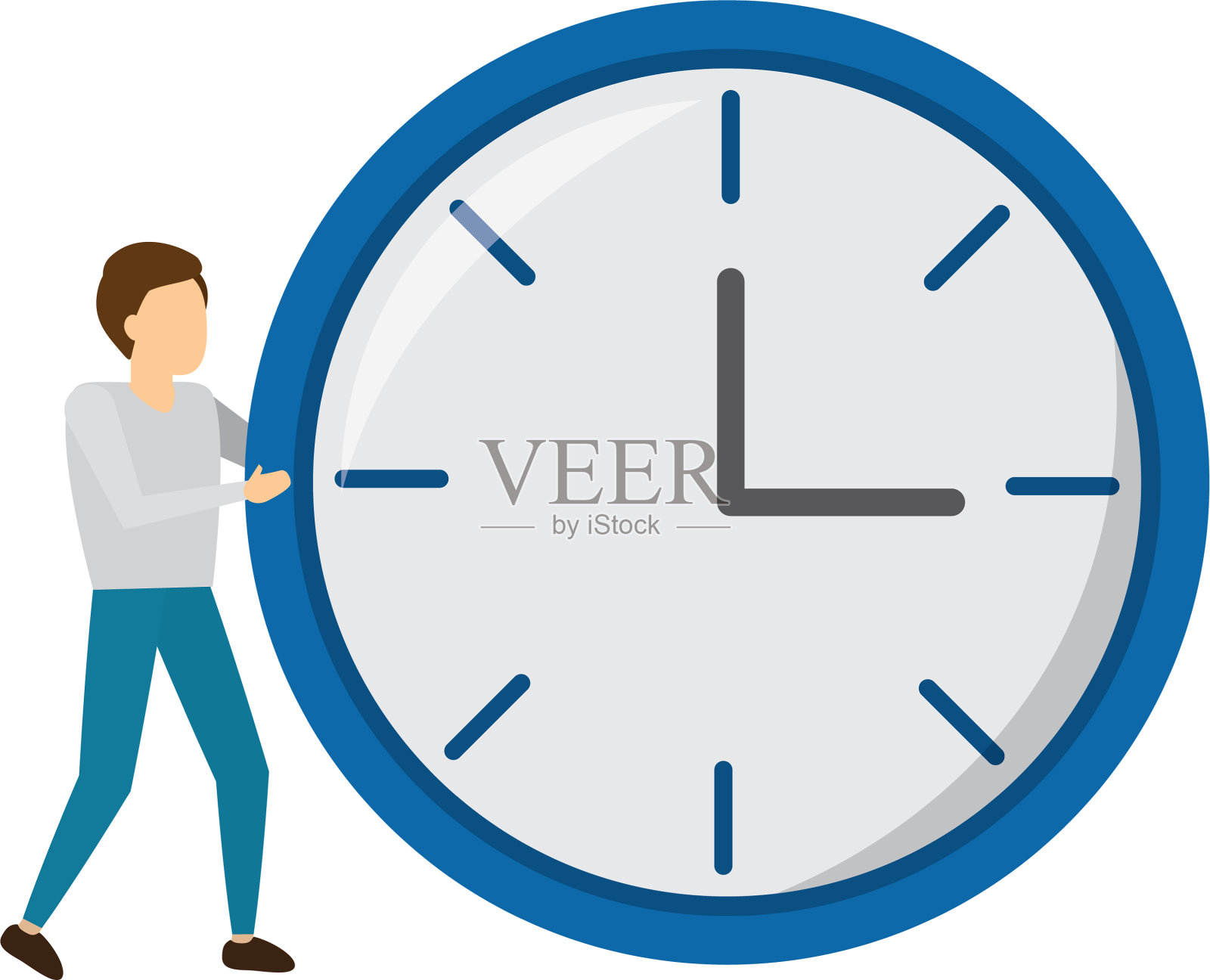 24小时营业的商人设计元素图片