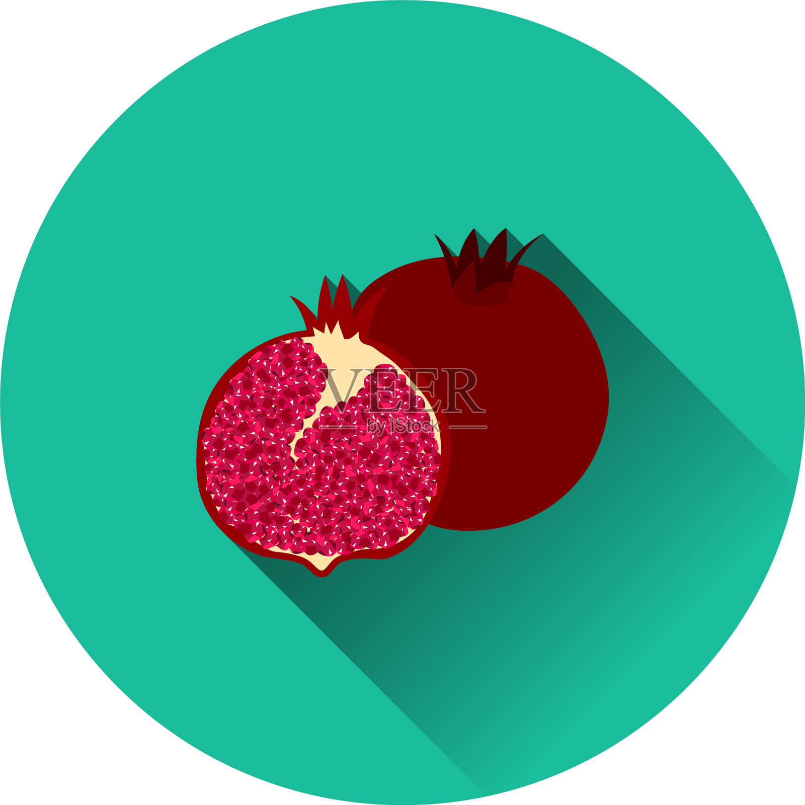 平面设计的石榴图标设计元素图片