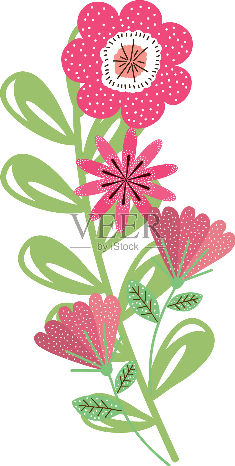 花和叶园林装饰设计元素图片